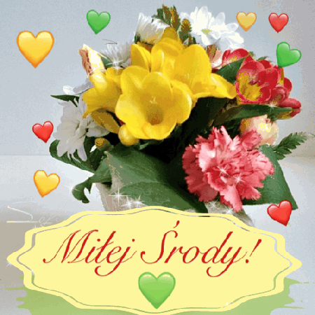 Miłej środy bukiet kwiatów